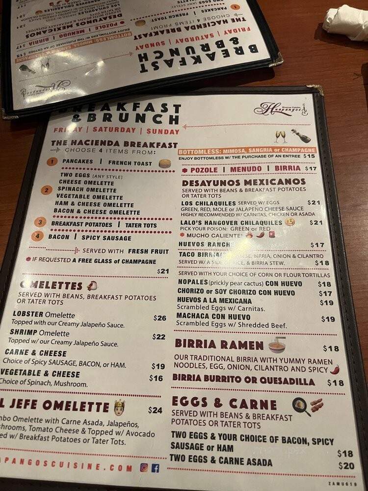 Huapangos Mexican Cuisine - San Diego, CA menu_pic