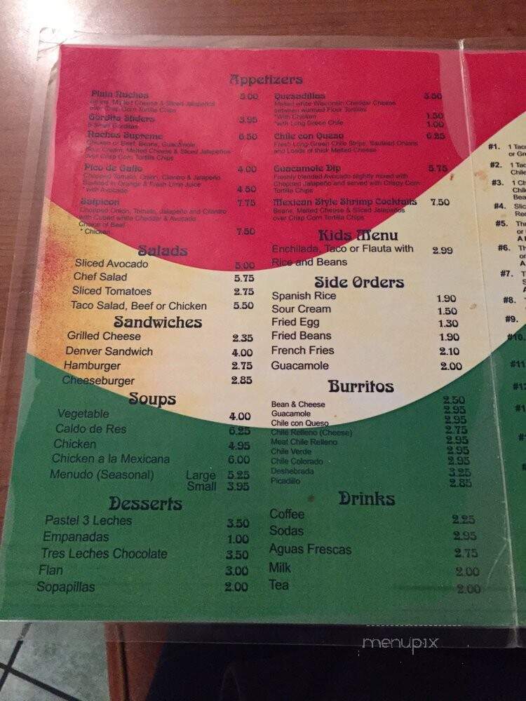 Gonzalo's - El Paso, TX menu_pic