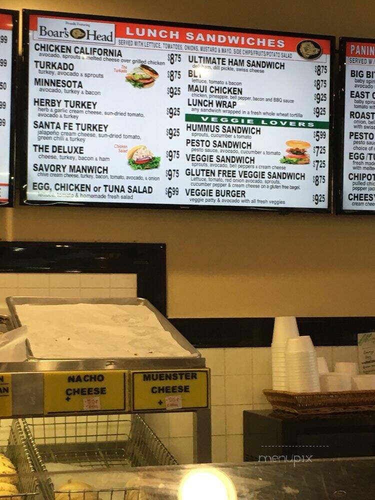 top o' the Bagle - Carlsbad, CA menu_pic
