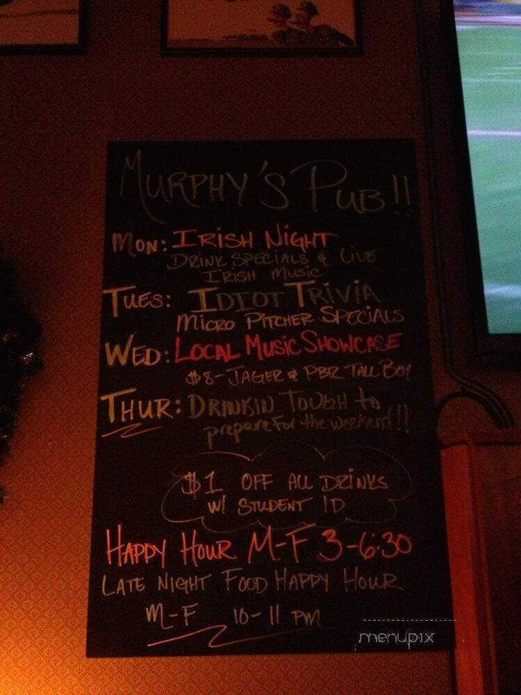 Murphy's Pub - Seattle, WA menu_pic