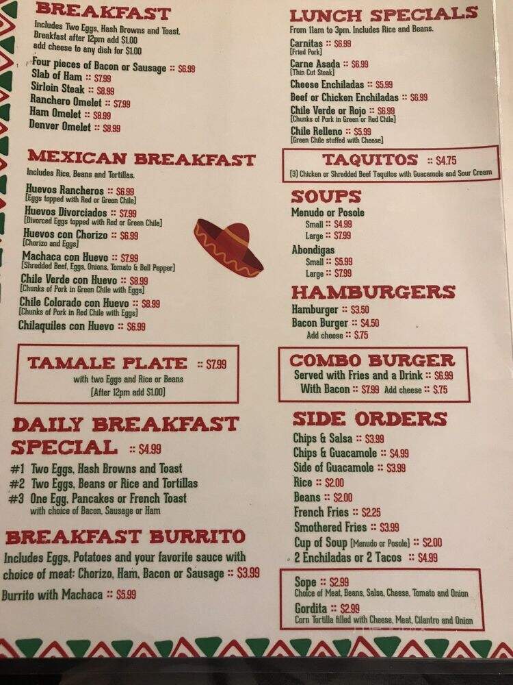 Reuben's - Albuquerque, NM menu_pic