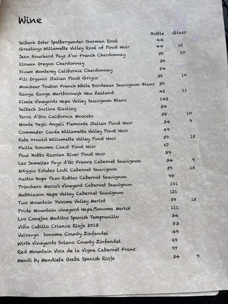 The Stonehouse - Eureka Springs, AR menu_pic