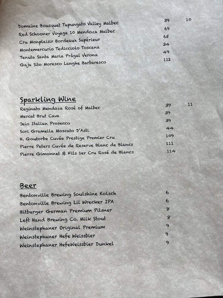 The Stonehouse - Eureka Springs, AR menu_pic