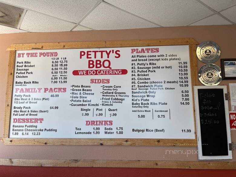 Petty's BBQ - Killeen, TX menu_pic
