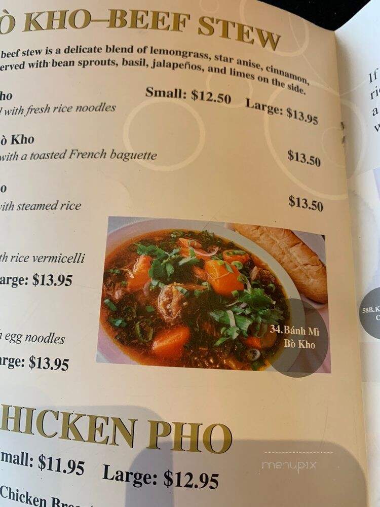 Pho 95 - Arlington, TX menu_pic