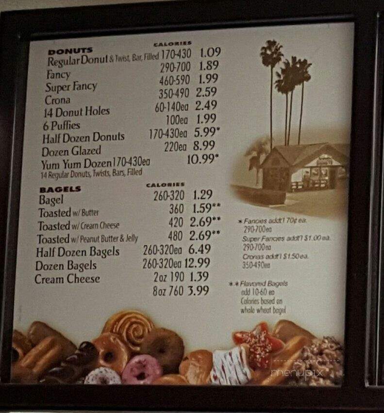 Yum Yum Donuts - Sylmar, CA menu_pic