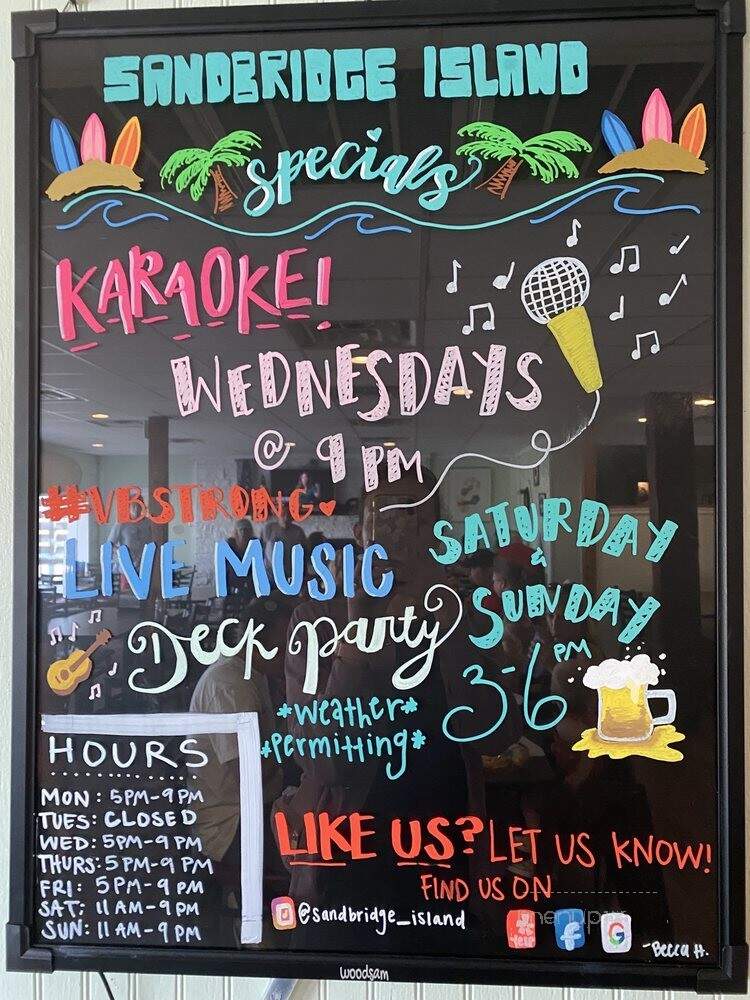 Sandbridge Restaurant & Bar - Virginia Beach, VA menu_pic