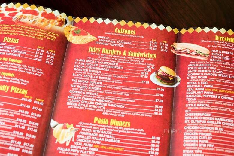 Giorgio's - Norwood, MA menu_pic