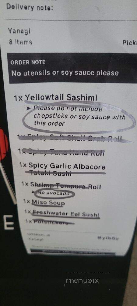 Yanagi Japanese Bistro - Redondo Beach, CA menu_pic
