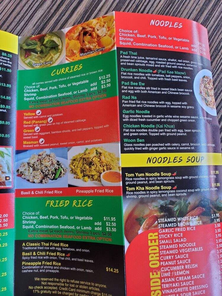 Three Spice Thai Kitchen - Gardena, CA menu_pic