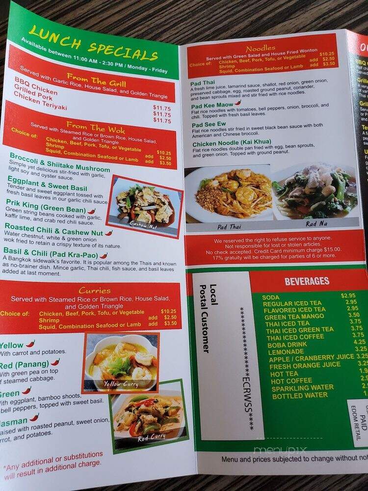Three Spice Thai Kitchen - Gardena, CA menu_pic