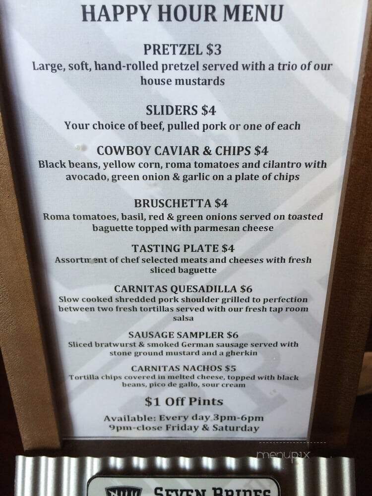 The Tap Room - Silverton, OR menu_pic