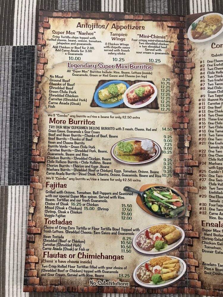 Super Mex - Long Beach, CA menu_pic