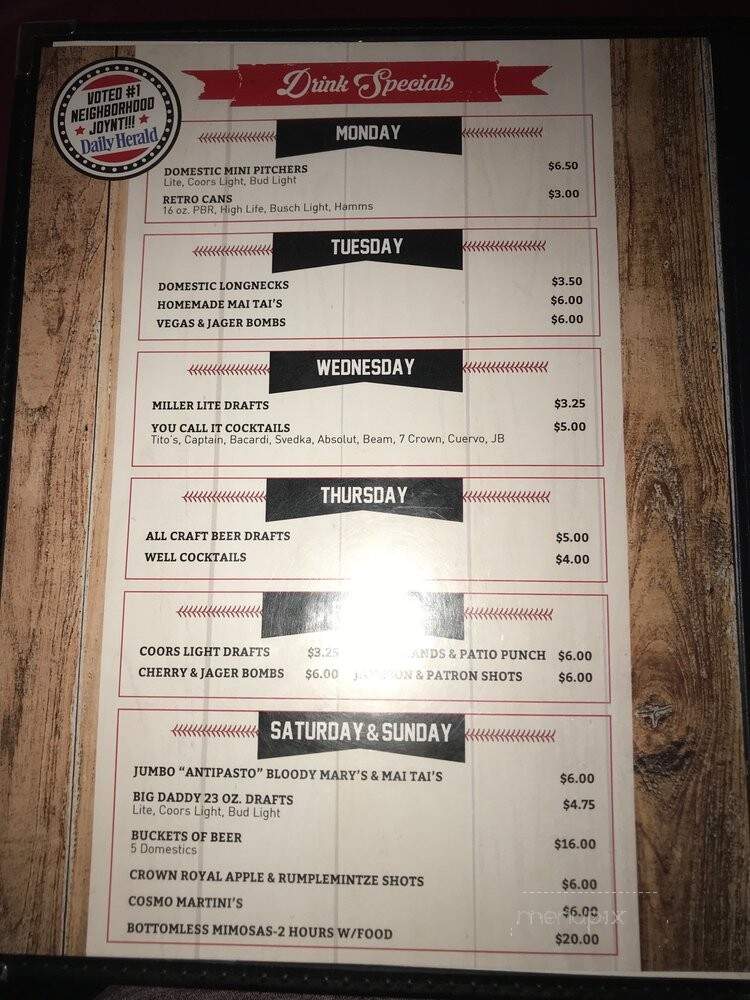 Coach's Corner - Elk Grove Village, IL menu_pic