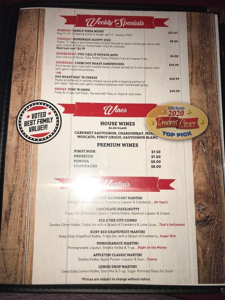 Coach's Corner - Elk Grove Village, IL menu_pic