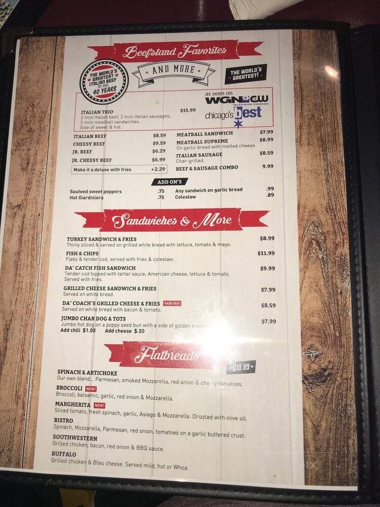 Coach's Corner - Elk Grove Village, IL menu_pic