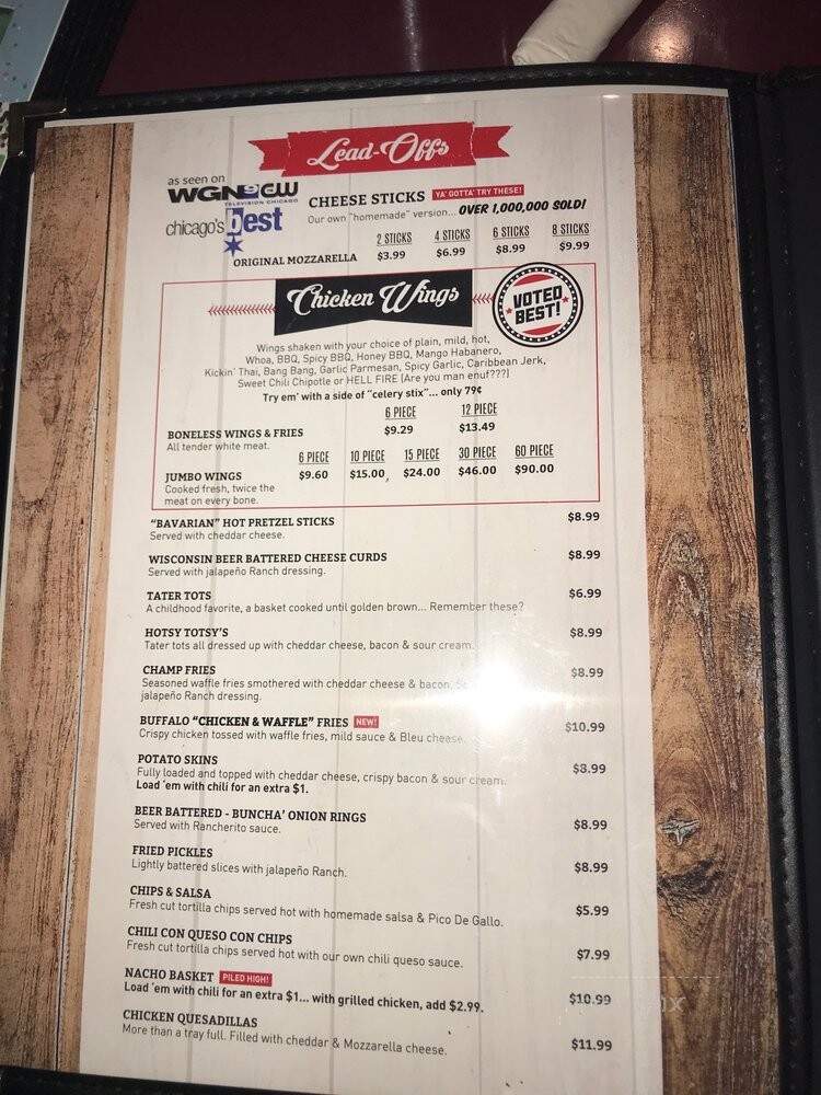 Coach's Corner - Elk Grove Village, IL menu_pic