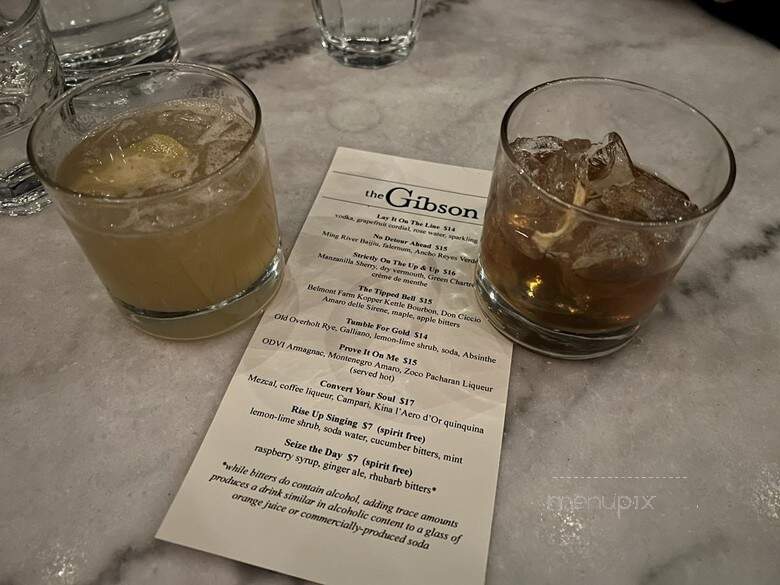 Gibson - Washington, DC menu_pic
