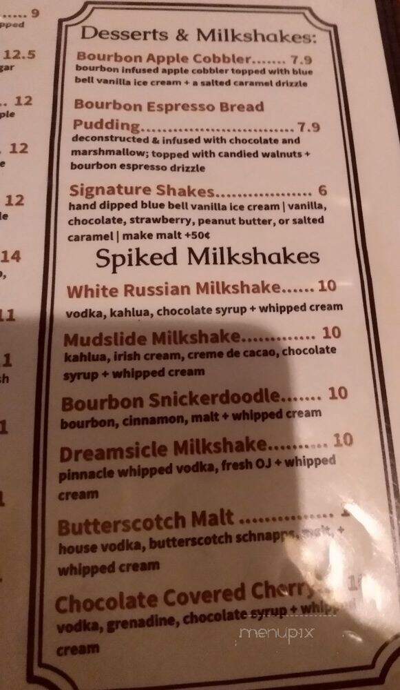 Patrick O'Shea's - Louisville, KY menu_pic