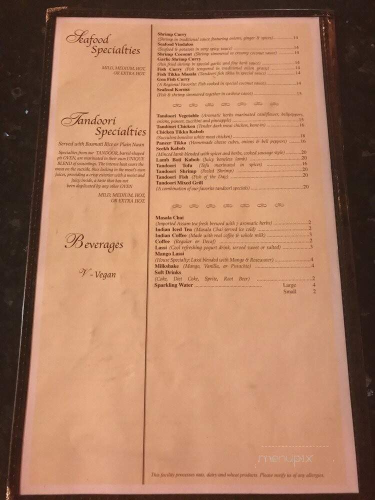 Aroma - Benicia, CA menu_pic