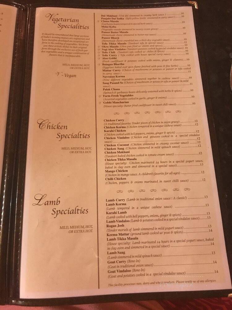 Aroma - Benicia, CA menu_pic