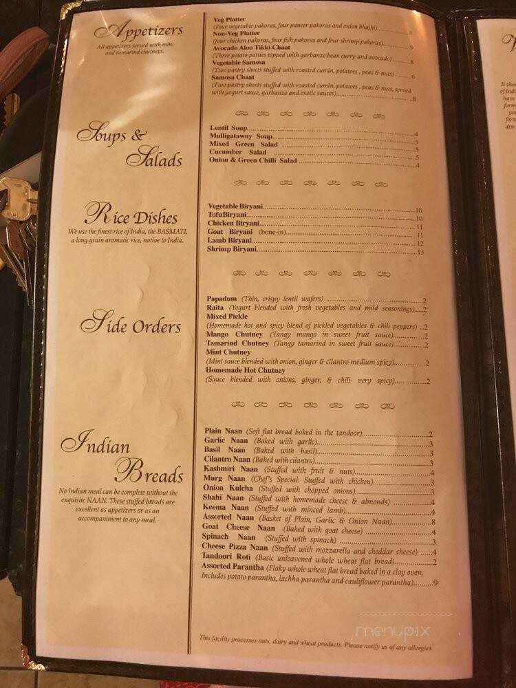 Aroma - Benicia, CA menu_pic
