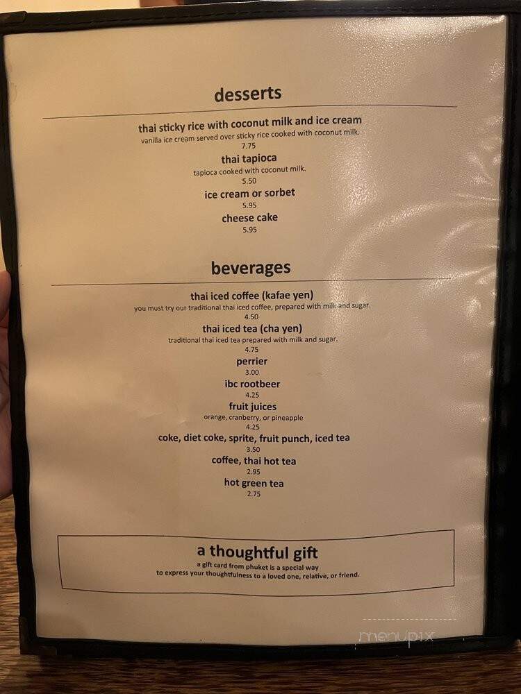 Phuket Thai - Honolulu, HI menu_pic