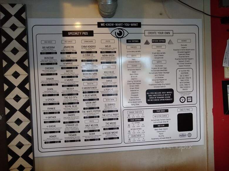 East Side Pies Pizzeria - Austin, TX menu_pic
