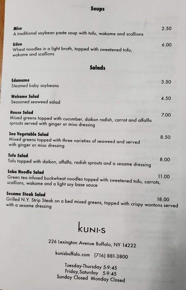 Kuni's Sushi Bar - Buffalo, NY