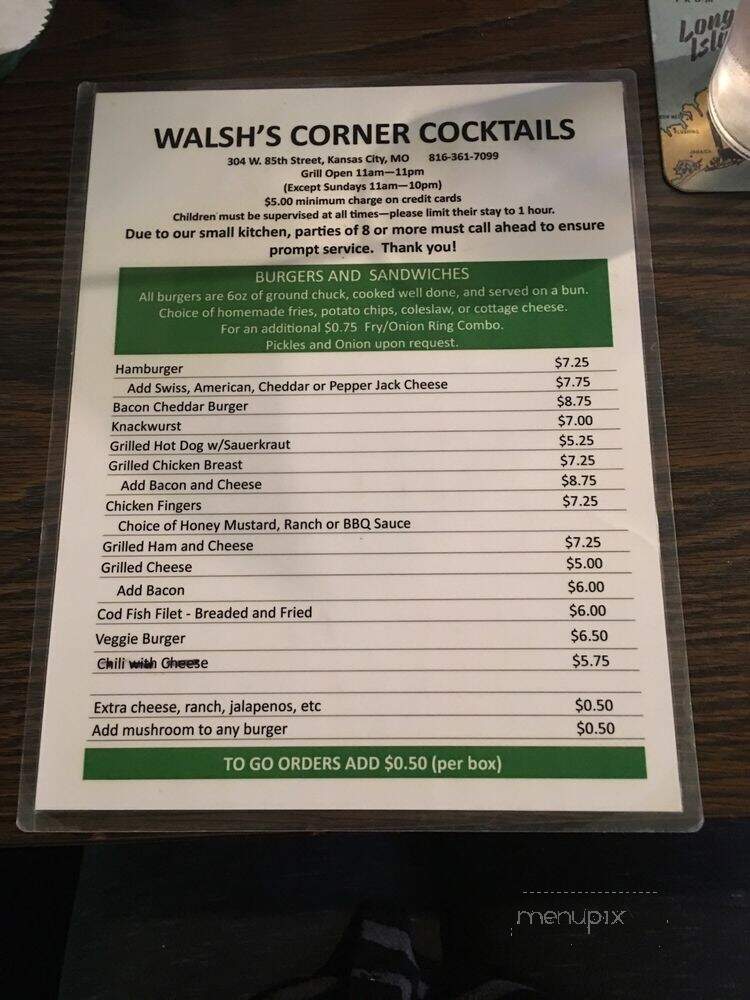 Walsh's Corner Cocktails - Kansas City, MO