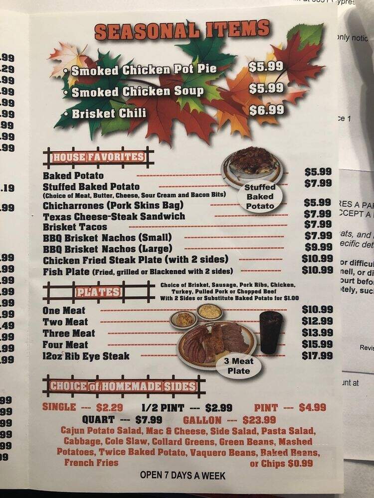PitStop BBQ - Castroville, TX menu_pic