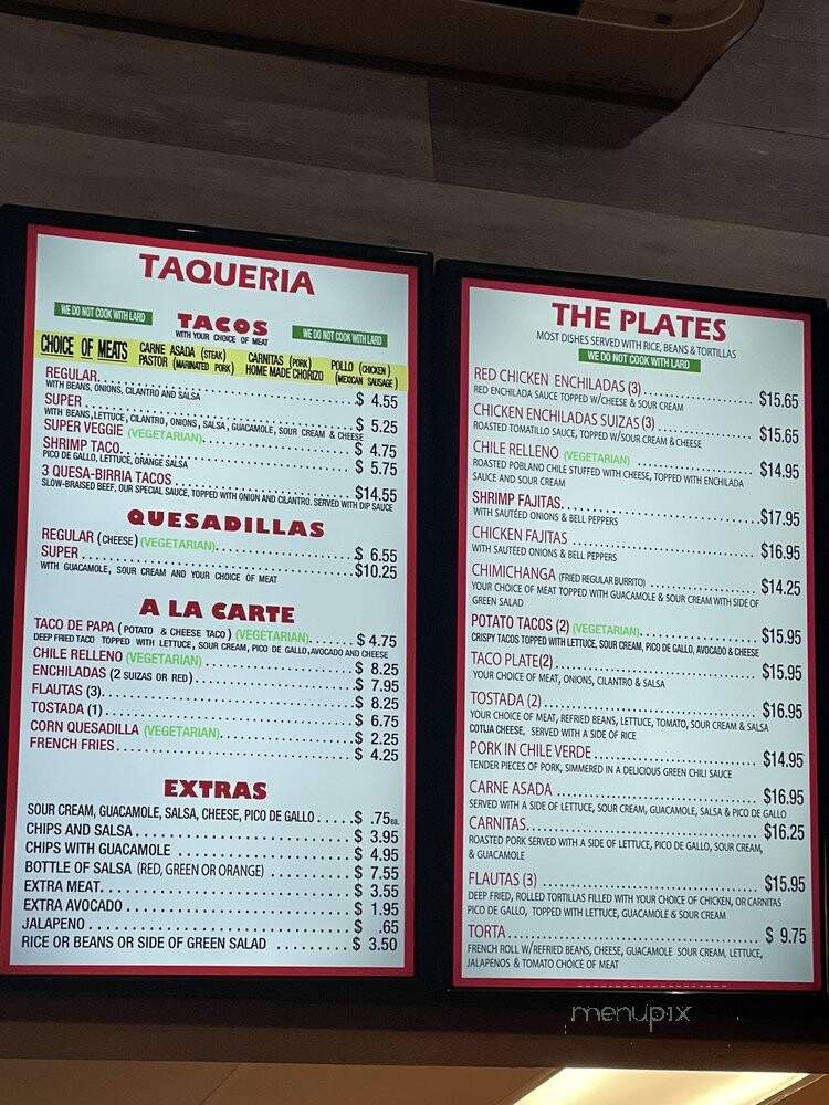 Iguana's Taqueria - San Jose, CA menu_pic