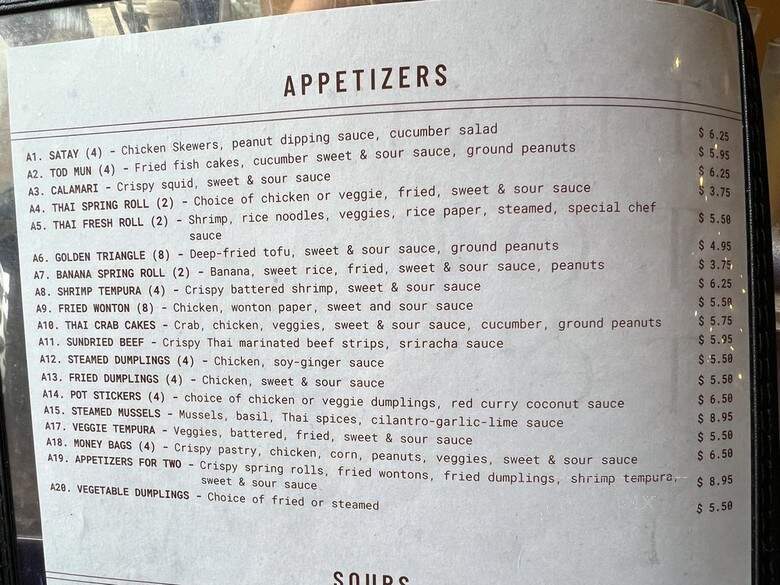 Thai Top Ten - Richmond, VA menu_pic