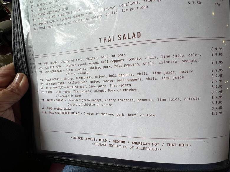 Thai Top Ten - Richmond, VA menu_pic