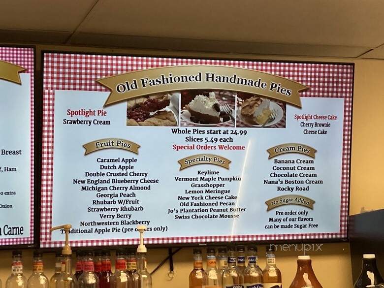 Granny Scott's Pie Shop - Lakewood, CO menu_pic