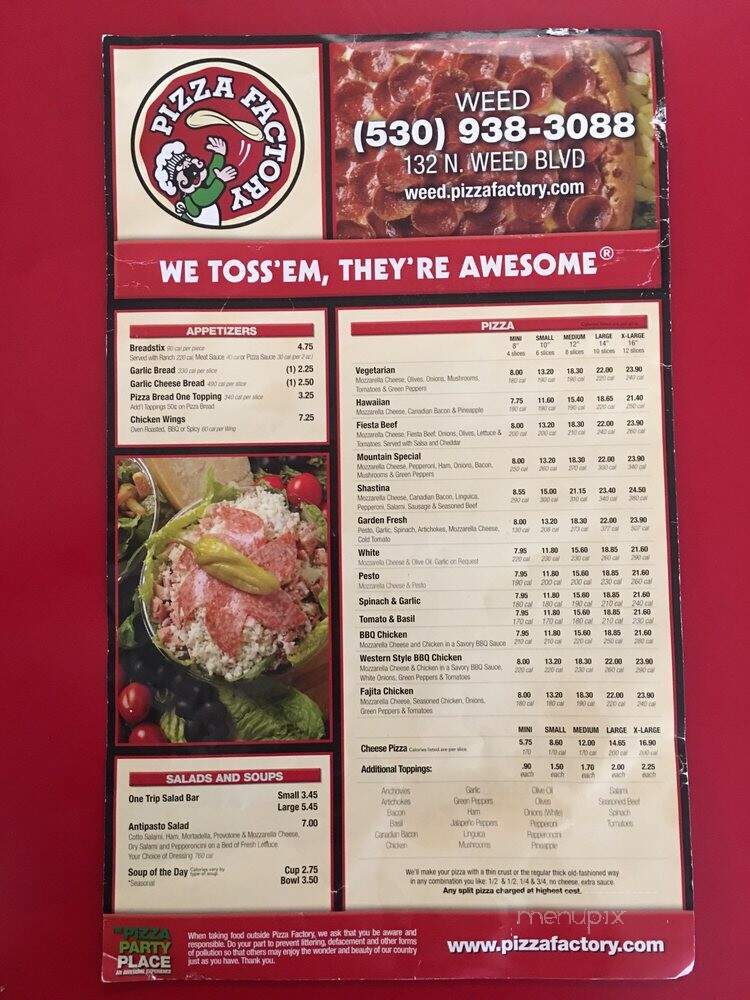 Pizza Factory - Hyden, KY menu_pic