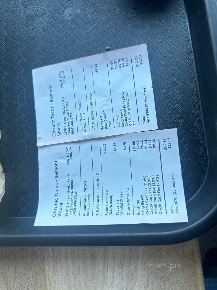 Chronic Tacos - Long Beach, CA menu_pic