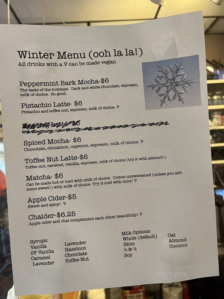 Once Over Coffee Bar - Austin, TX menu_pic