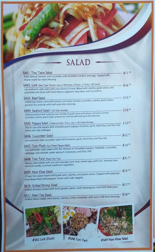 Thai Taste - Las Vegas, NV menu_pic