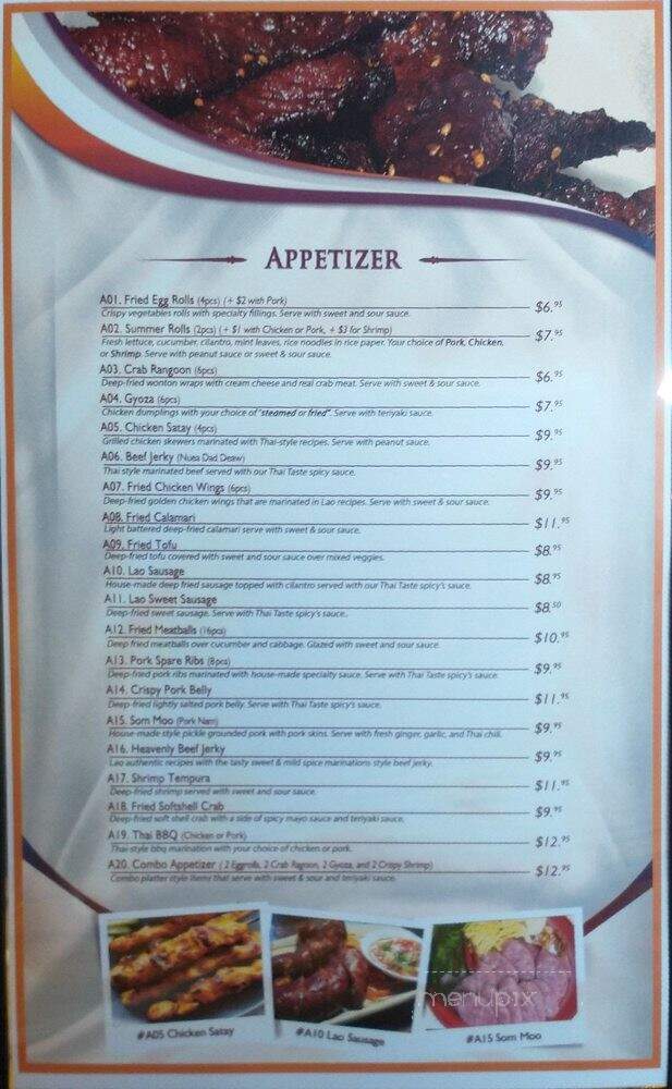 Thai Taste - Las Vegas, NV menu_pic