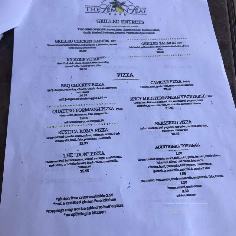 Lemon Leaf - Lancaster, CA menu_pic