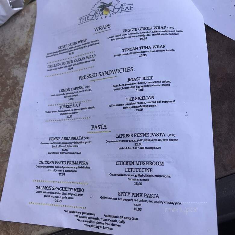 Lemon Leaf - Lancaster, CA menu_pic