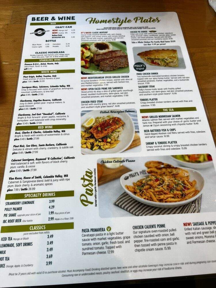 Polly's Pies - Yorba Linda, CA menu_pic