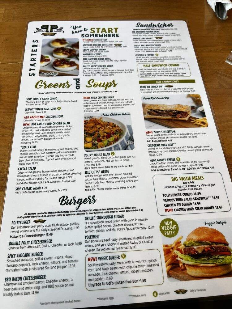 Polly's Pies - Yorba Linda, CA menu_pic