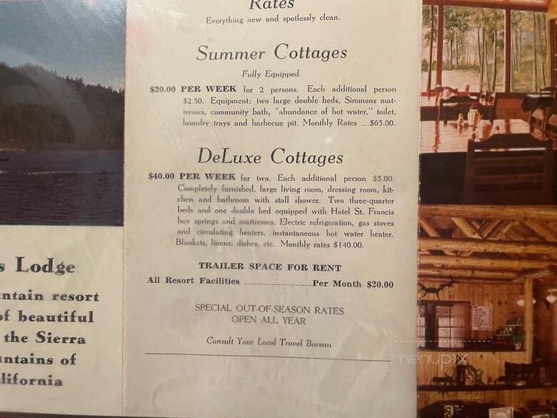 Ducey's - Bass Lake, CA menu_pic