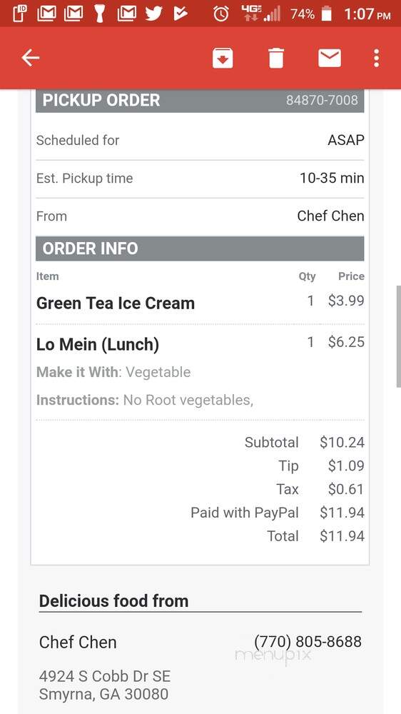 Chef Chen - Smyrna, GA menu_pic