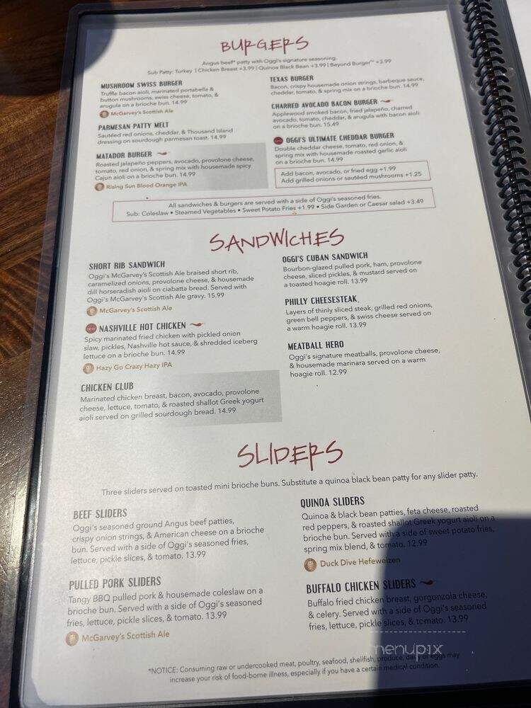 Oggi's - Apple Valley, CA menu_pic
