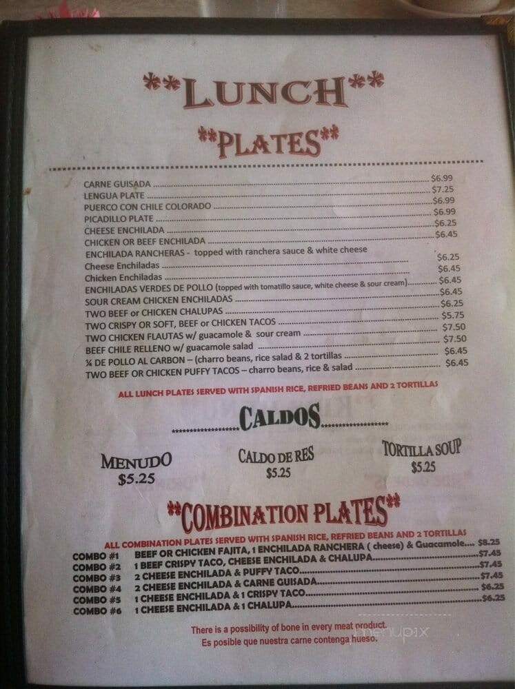 Chile, Tomate y Cebolla - San Antonio, TX menu_pic