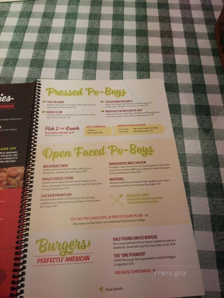 Peppers Pizzeria West Houma - Houma, LA menu_pic