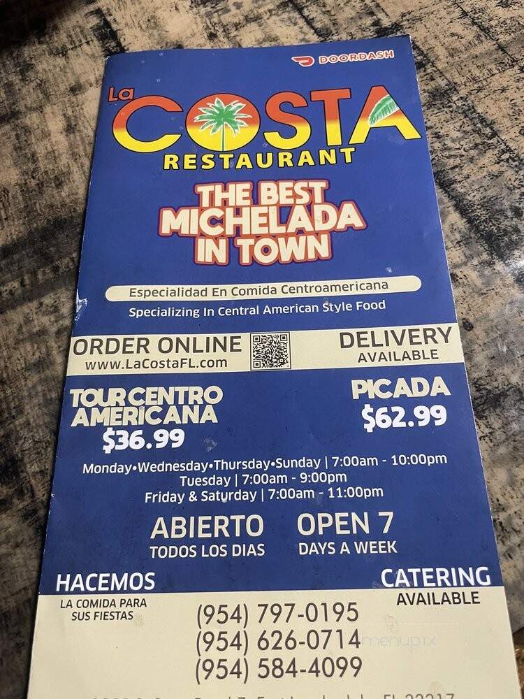 La Costa Cafeteria-Honduran Latin Food - Fort Lauderdale, FL